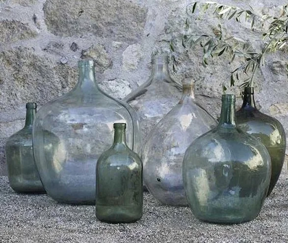 Decorating with Vintage Deminjohn Bottles